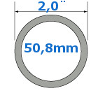 Universele stalen uitlaatdelen met buisdiameter van 50,8mm uitwendig (2")